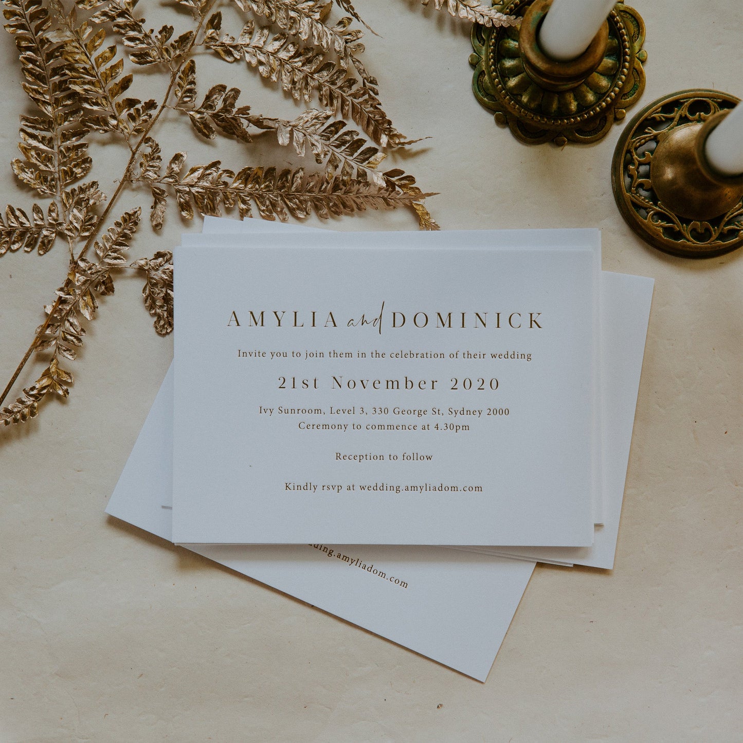 Amylia and Dom Invitation