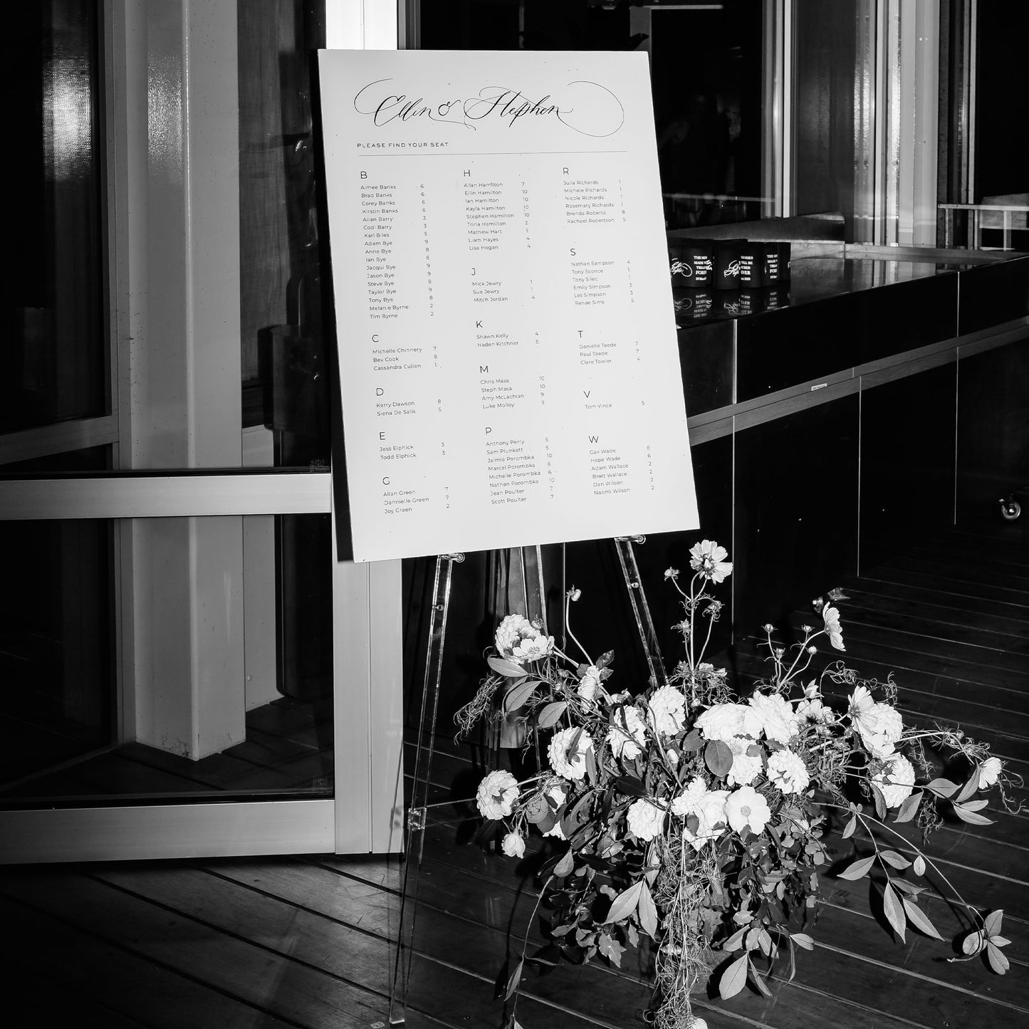 Ellin and Stephen Seating Chart