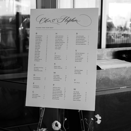 Ellin and Stephen Seating Chart
