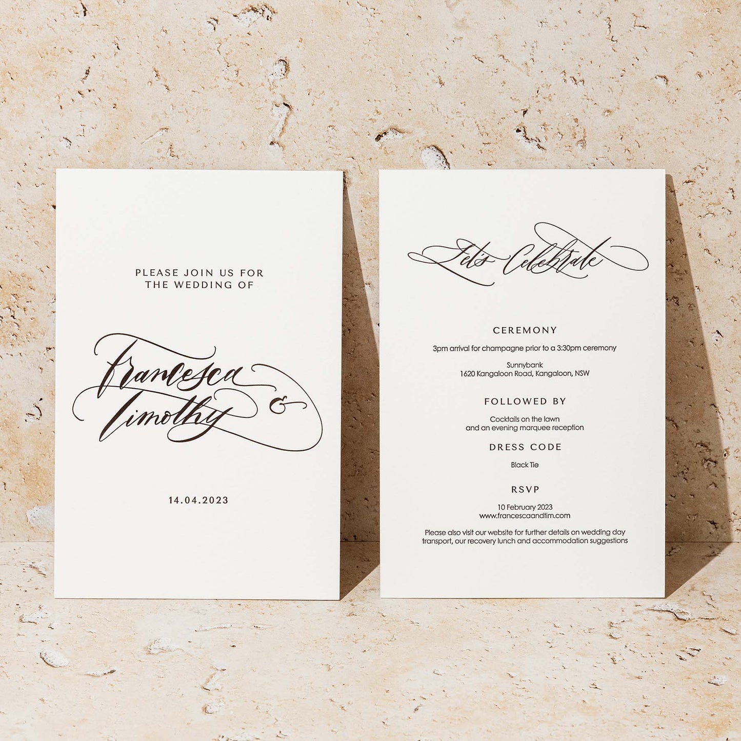 Francesca and Timothy Invitation