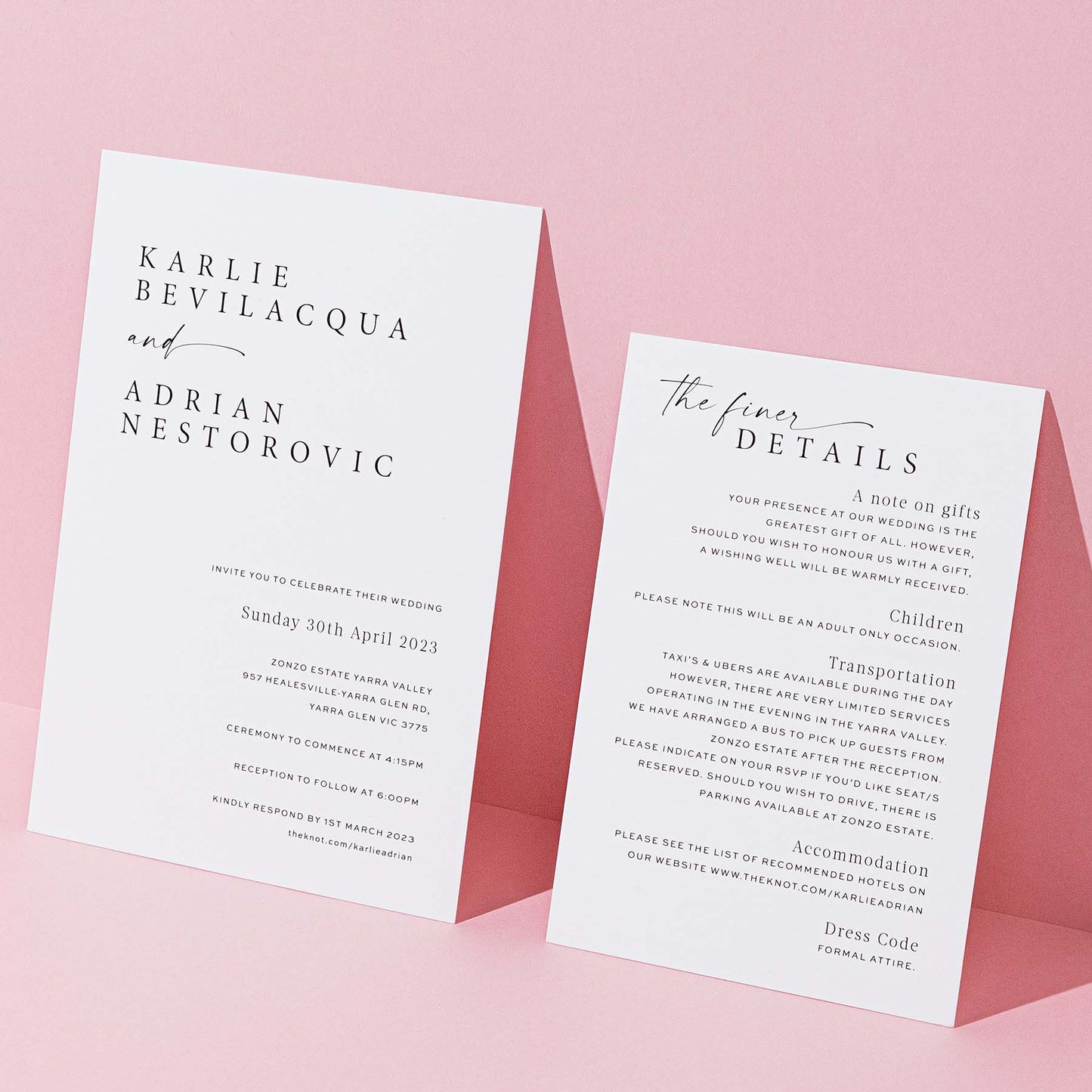 Karlie and Adrian Invitation
