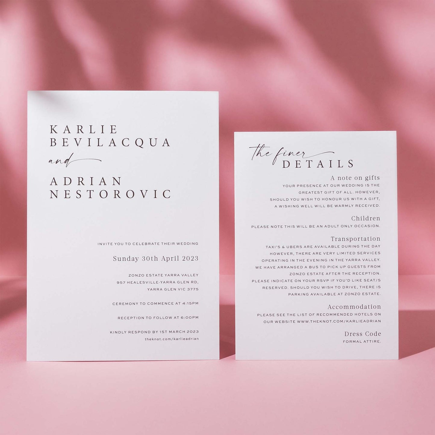 Karlie and Adrian Invitation