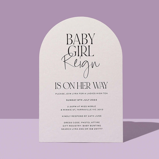 Reign's Baby Shower Invitation