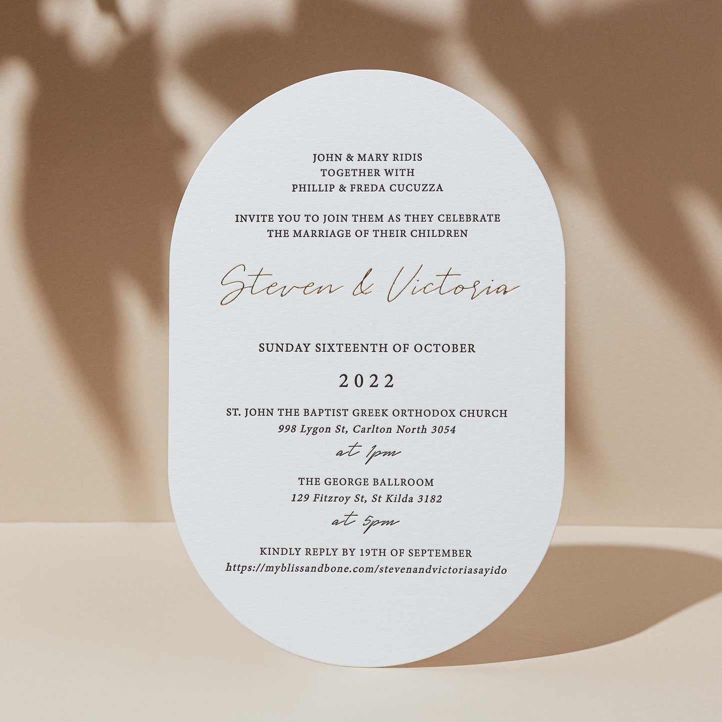 Victoria and Steven Invitation