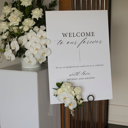 Amanda and Michael Welcome Sign