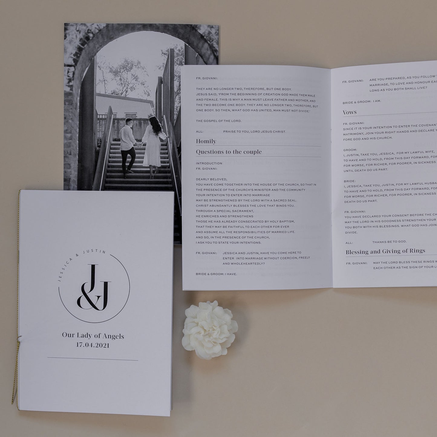 Jessica and Justin Ceremony Booklets