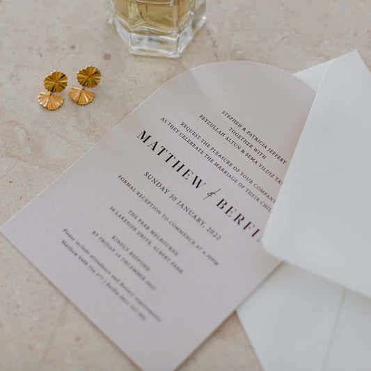 Matthew and Berfin Invitation