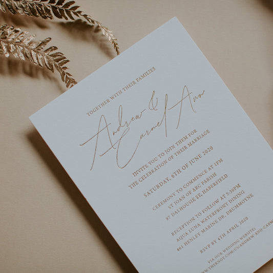 Carmel- Ann and Andrew Invitation