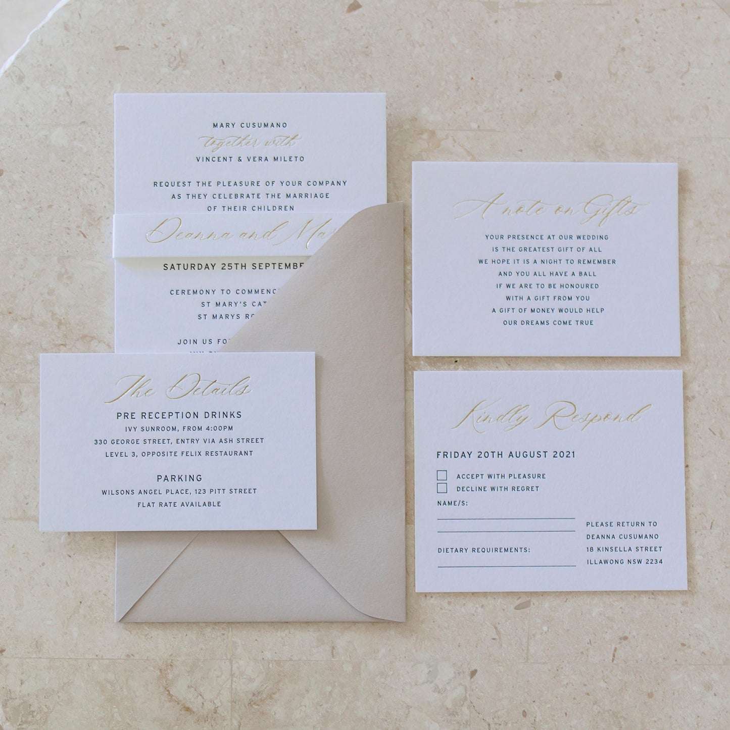 Deanna and Mario Invitation
