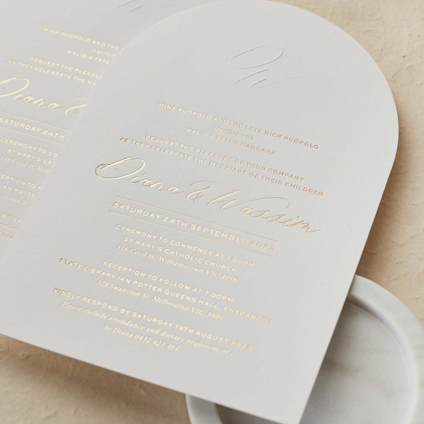Diana and Wassim Invitation