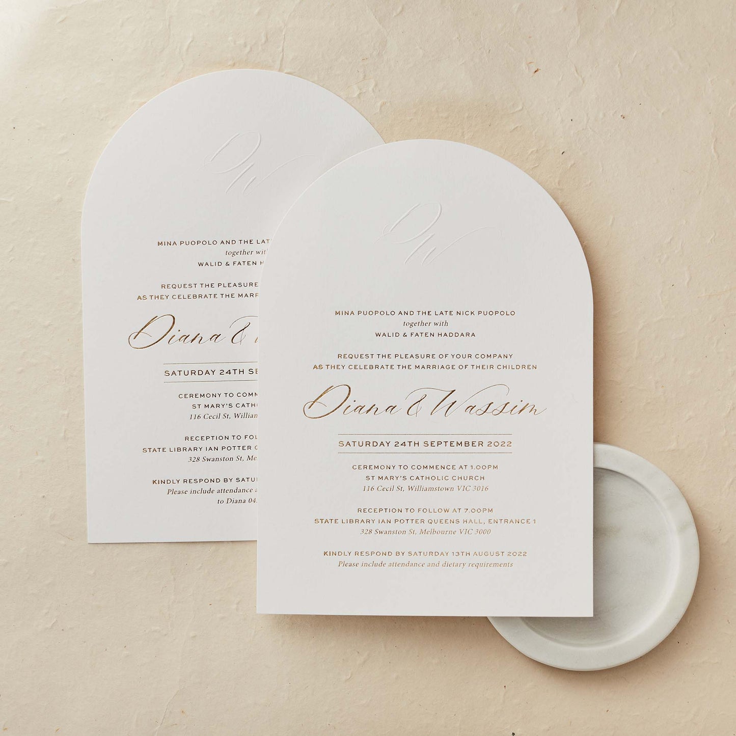 Diana and Wassim Invitation