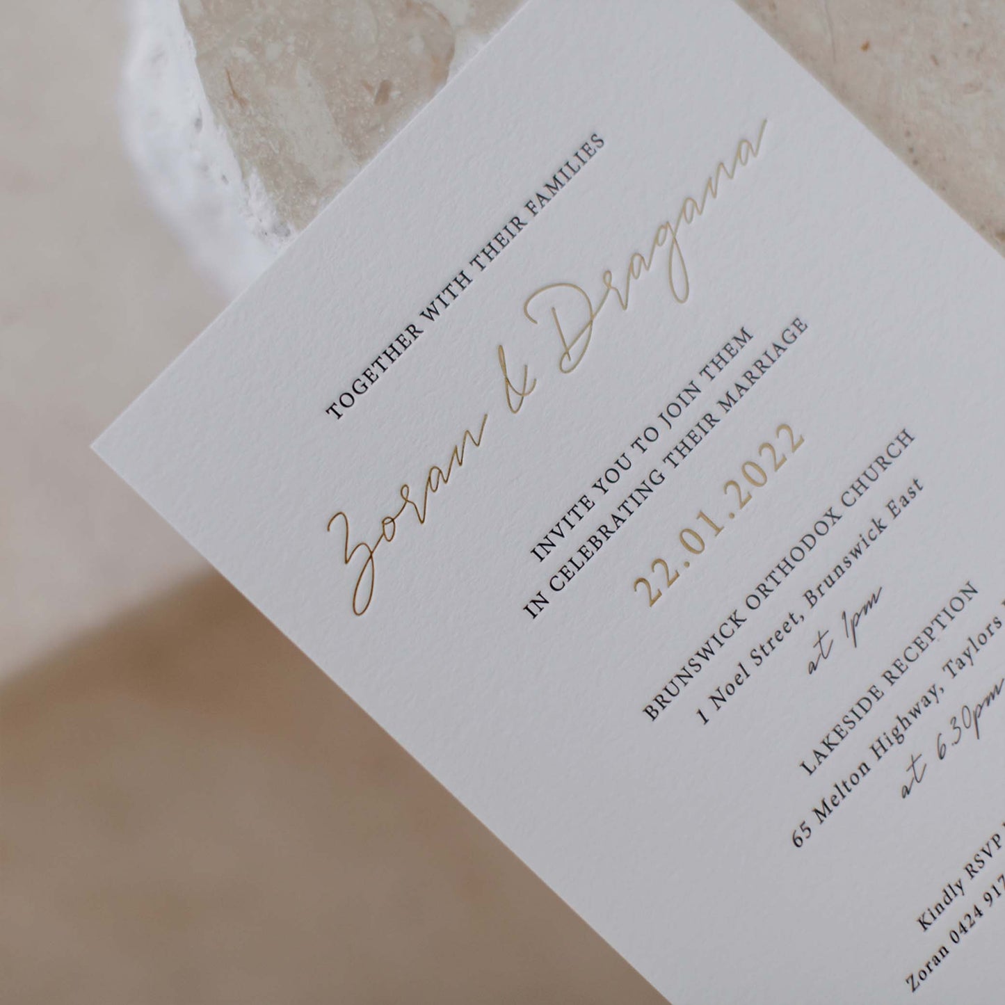 Zoran and Dragana Invitation