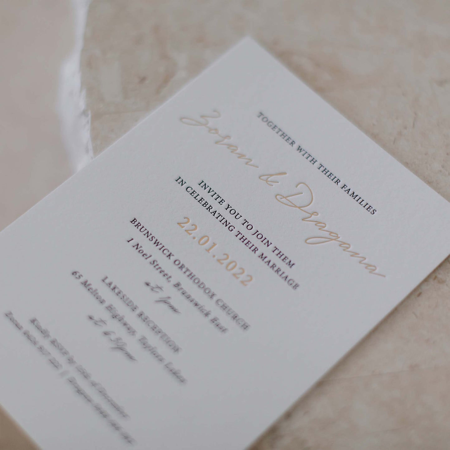 Zoran and Dragana Invitation