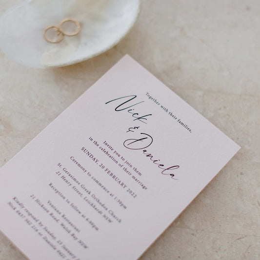 Daniela and Nick Invitation