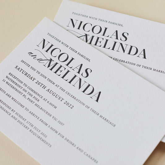 Melinda and Nicolas Invitation