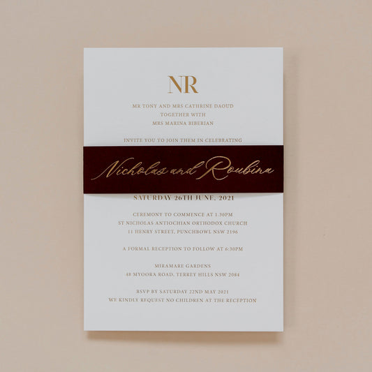 Roubina and Nicholas Invitation