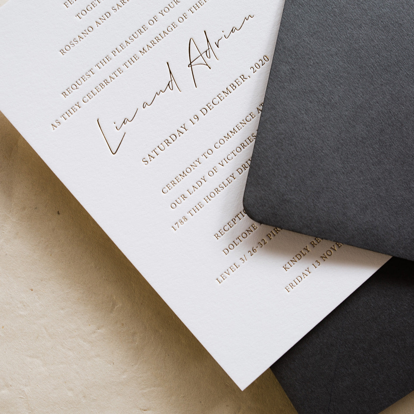 Lia and Adrian Invitation