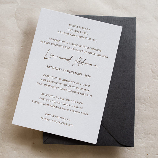 Lia and Adrian Invitation