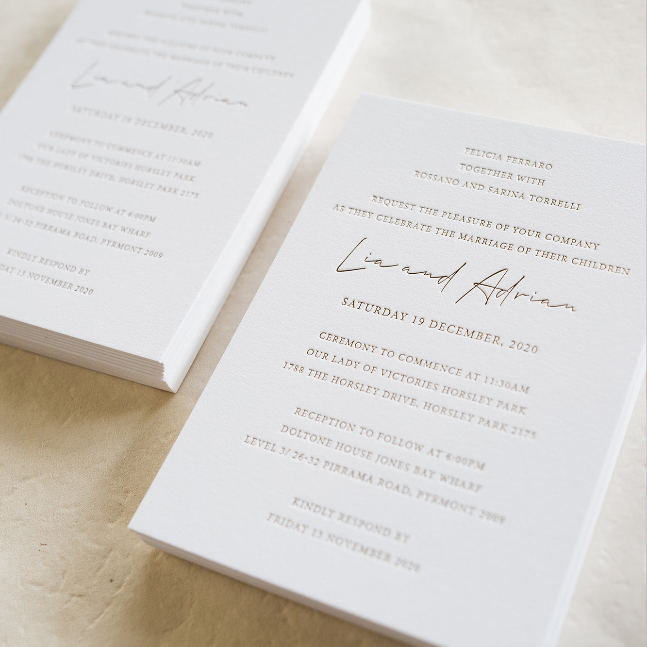 Lia and Adrian Invitation